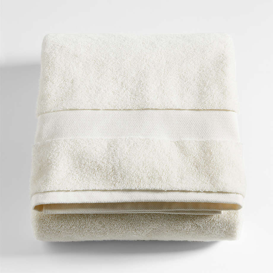 Organic Turkish Cotton Ivory Bath Sheet + Reviews | Crate & Barrel