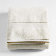 Organic 800-Gram Ivory Turkish Cotton Bath Sheet | Crate & Barrel