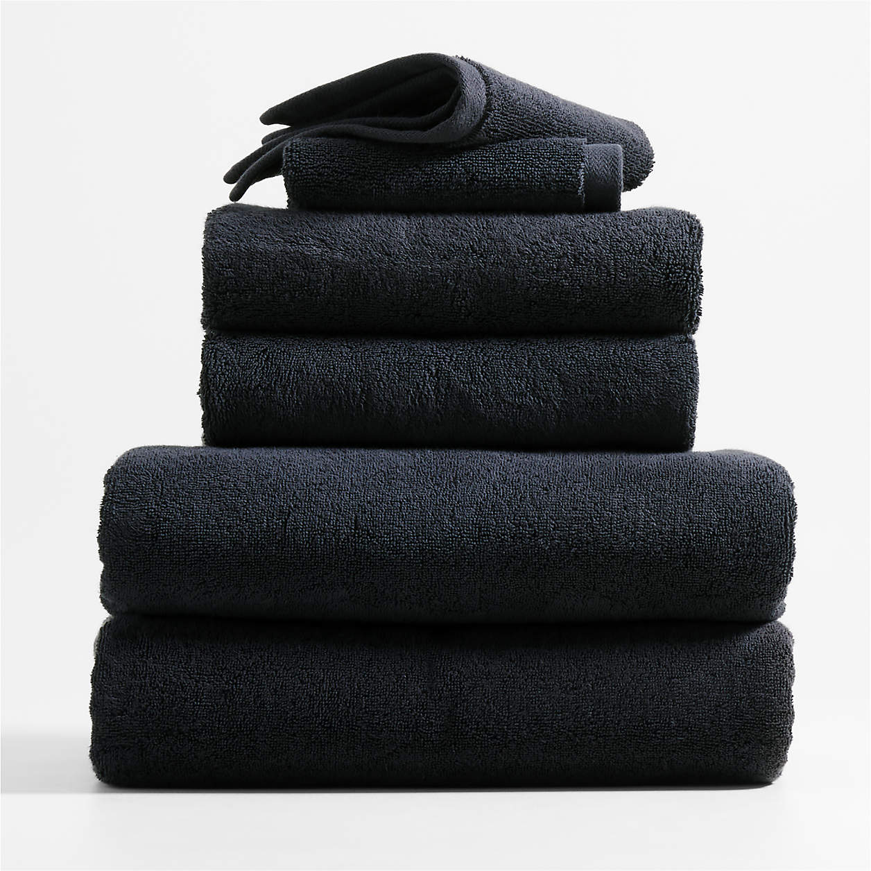 Organic Turkish Cotton Taupe Towels, Set of 6