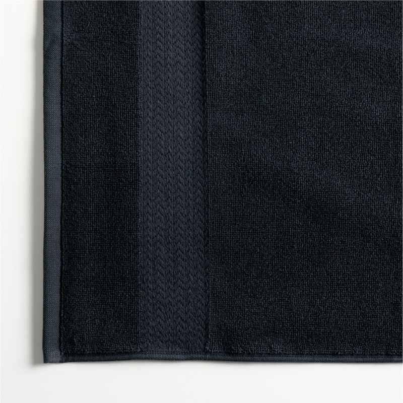 Organic Turkish Midnight Blue Cotton Bath Mat 20"x34" - image 2 of 3