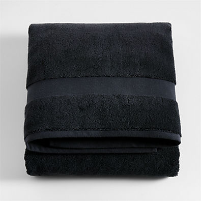 View Organic Turkish Midnight Blue Cotton Bath Sheet details