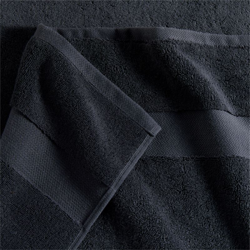 Organic Turkish Midnight Blue Cotton Bath Towel - image 3 of 4