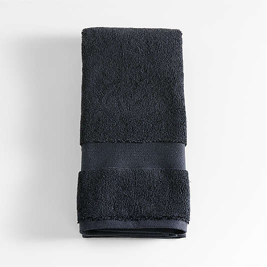 Organic Turkish Midnight Blue Cotton Hand Towel