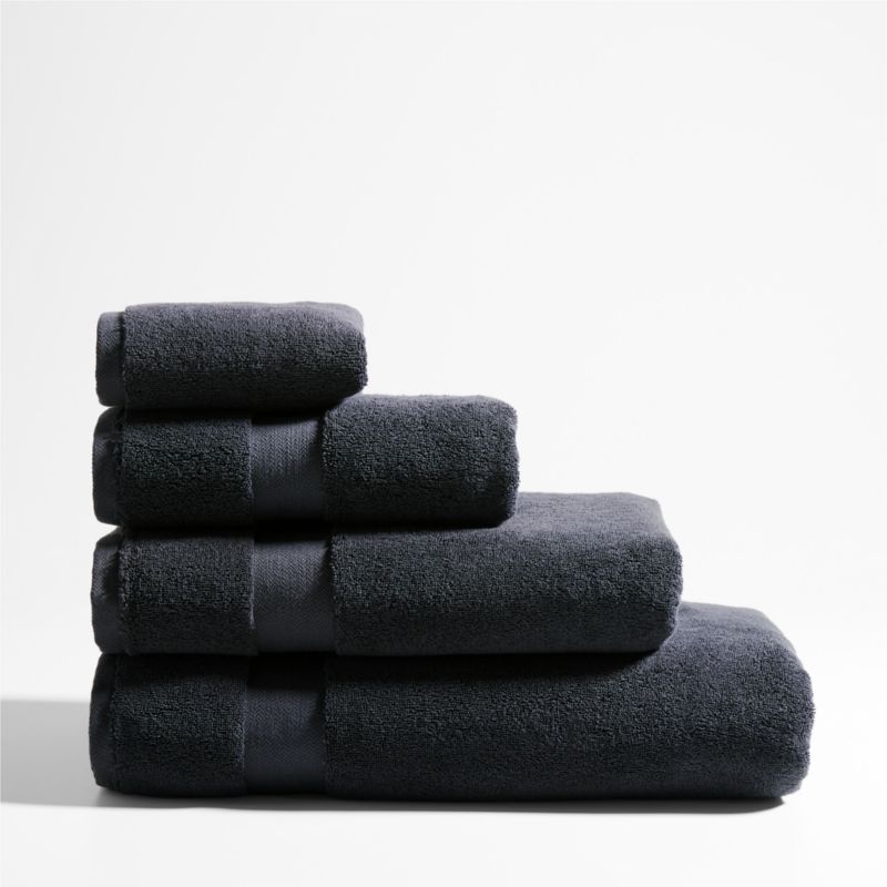 Organic Turkish Midnight Blue Cotton Bath Towel - image 2 of 4