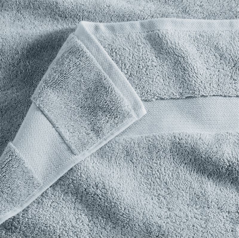 Organic Turkish Cotton Mist Blue Hand Towel - image 8 of 11