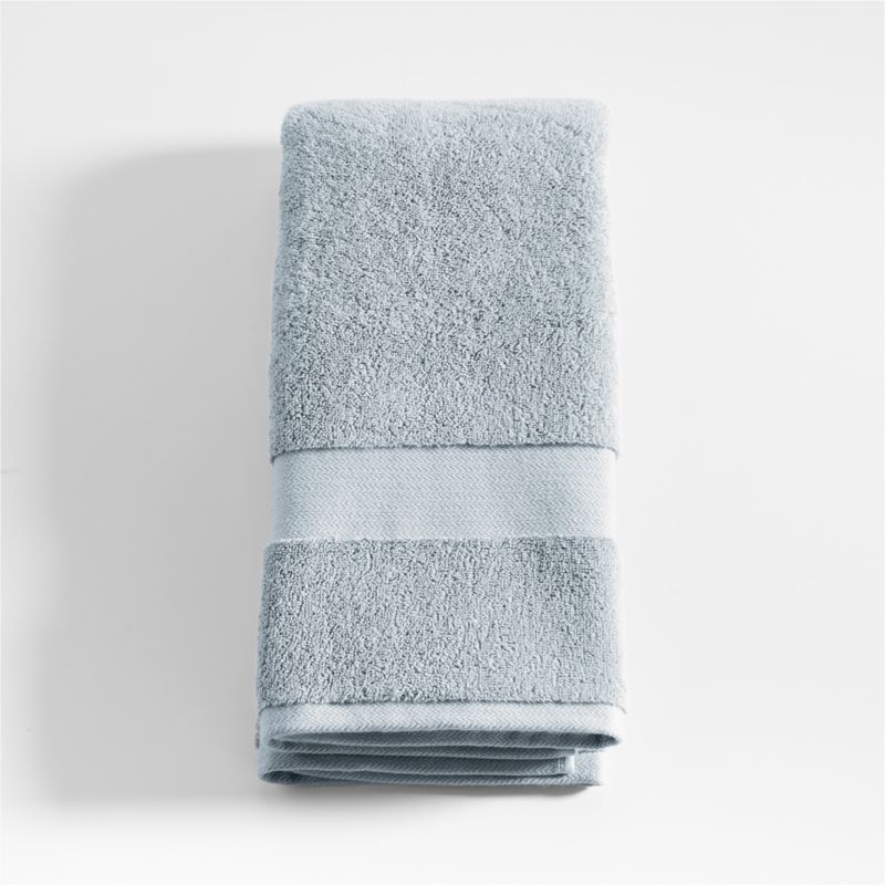 Organic Turkish Cotton Mist Blue Hand Towel