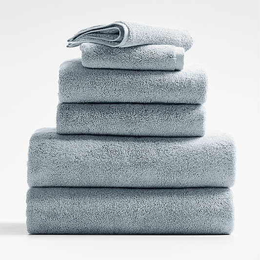 Blue Bath Towels Crate & Barrel