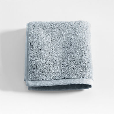 View Organic Turkish Cotton Mist Blue Washcloth details
