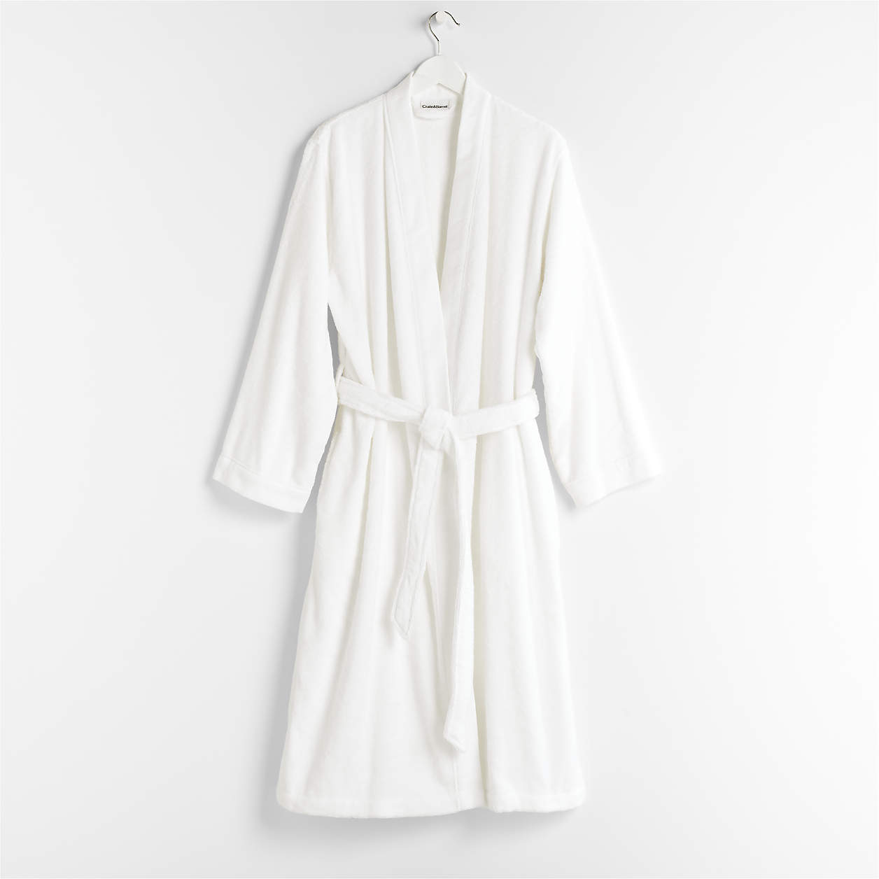 Organic Turkish Crisp White Cotton Bath Robe L/XL + Reviews Crate