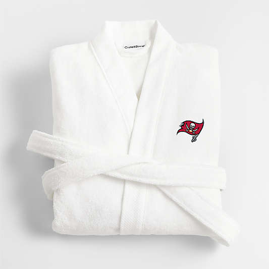 NFL Tampa Bay Buccaneers Organic Turkish Cotton Crisp White Bath Robe S/M