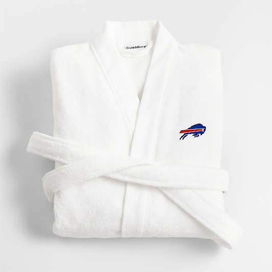 NFL Buffalo Bills Organic Turkish Cotton Crisp White Bath Robe L/XL