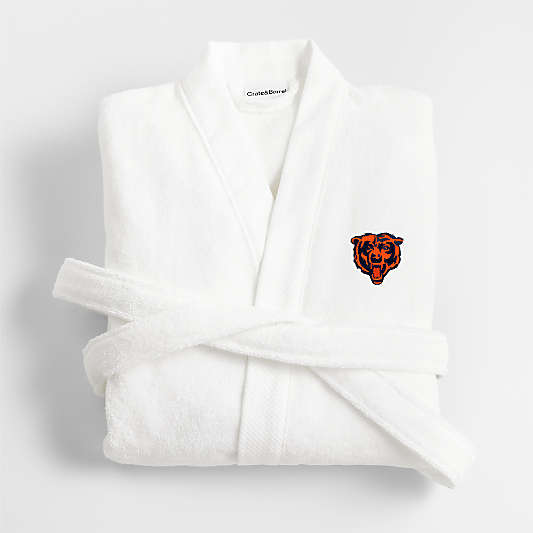 NFL Chicago Bears Organic Turkish Cotton Crisp White Bath Robe L/XL