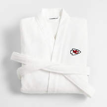 NFL Kansas City Chiefs Organic Turkish Cotton Crisp White Bath Robe S/M ...