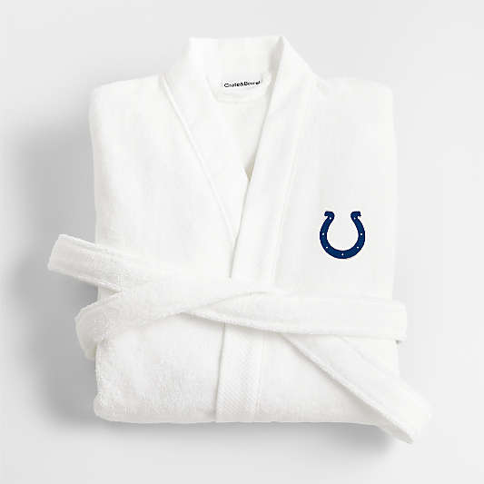 NFL Indianapolis Colts Organic Turkish Cotton Crisp White Bath Robe S/M
