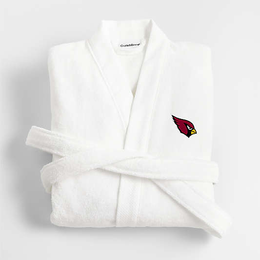 NFL Arizona Cardinals Organic Turkish Cotton Crisp White Bath Robe L/XL