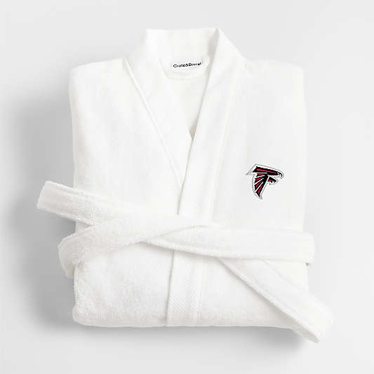 NFL Atlanta Falcons Organic Turkish Cotton Crisp White Bath Robe L/XL