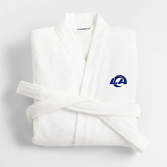 NFL Los Angeles Rams Organic Turkish Cotton Crisp White Bath Robe L/XL