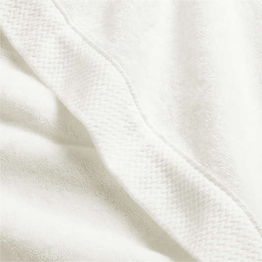 Organic Turkish White Cotton Hooded Bathrobe S/M.