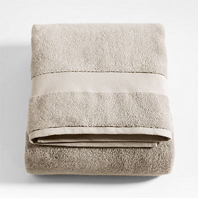View Classic Organic Turkish Cotton Taupe Bath Sheet details