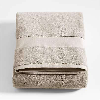 Organic Turkish Cotton Taupe Bath Sheet