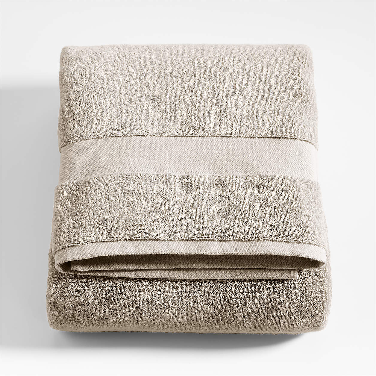 Organic Turkish Cotton Taupe Bath Sheet + Reviews | Crate & Barrel Canada