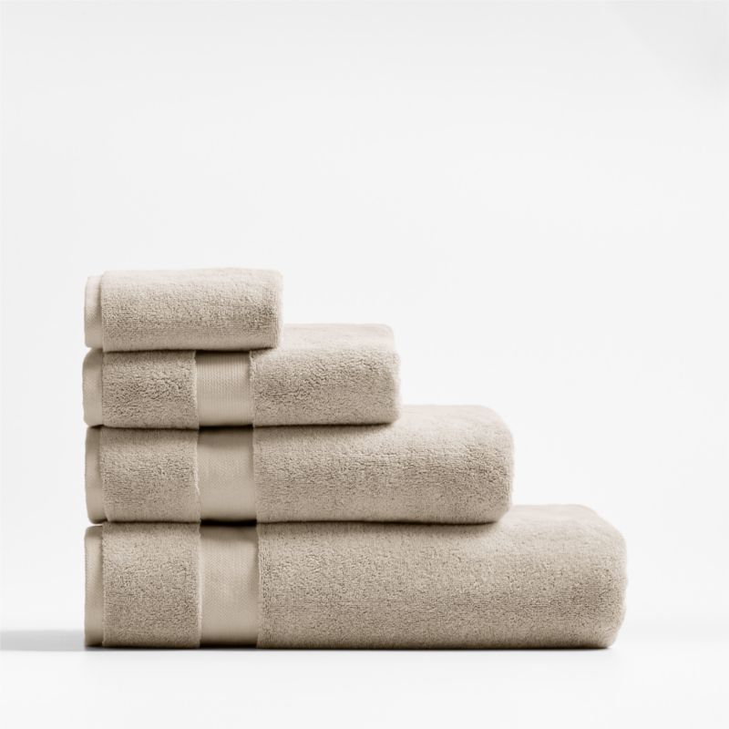 Organic Turkish Cotton Taupe Bath Sheet - image 1 of 11