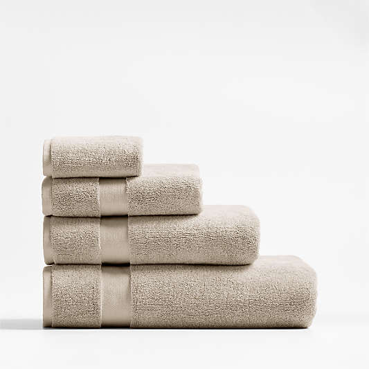 Organic Turkish Cotton Taupe Bath Towels