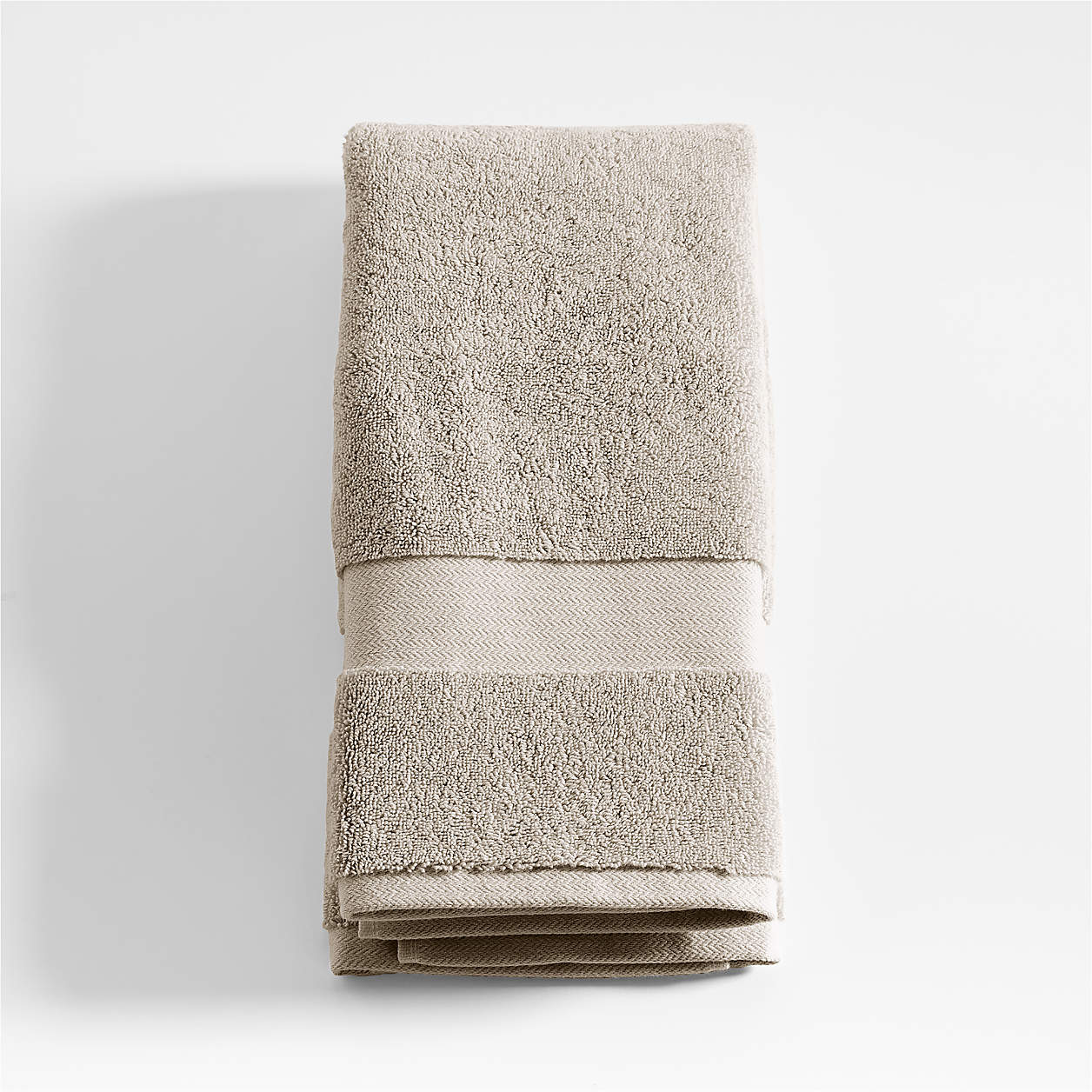 Organic Turkish Cotton Taupe Hand Towel + Reviews Crate & Barrel