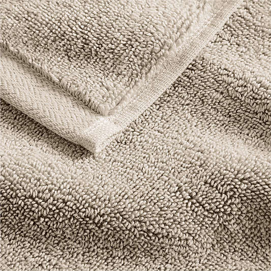 Classic Organic Turkish Cotton Taupe Towels, Set of 6
