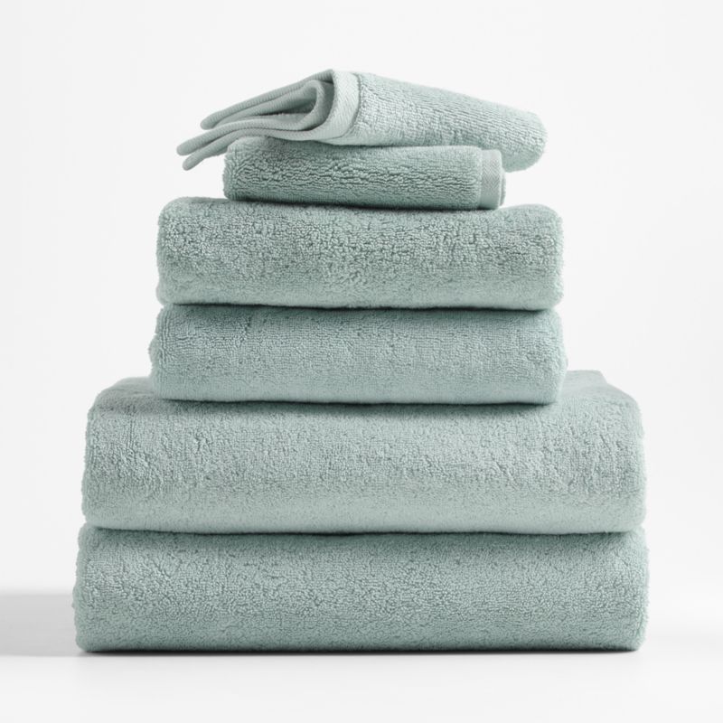 Spa Blue Organic Turkish Cotton Bath Towels