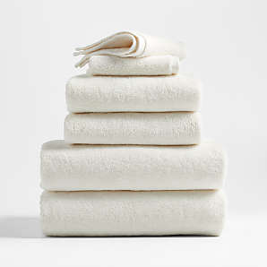 Crate and Barrel Antimicrobial Organic Cotton Bath Towel - Bright White