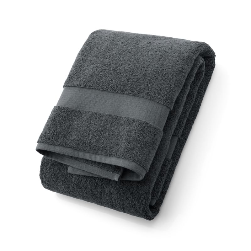 Organic Turkish Cotton Slate Bath Towel - image 6 of 9