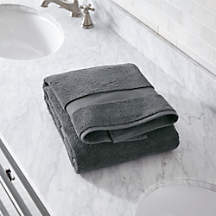 Organic Turkish Cotton Slate Bath Towel + Reviews | Crate & Barrel