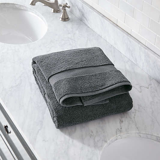 Grey Bath Towels Crate & Barrel