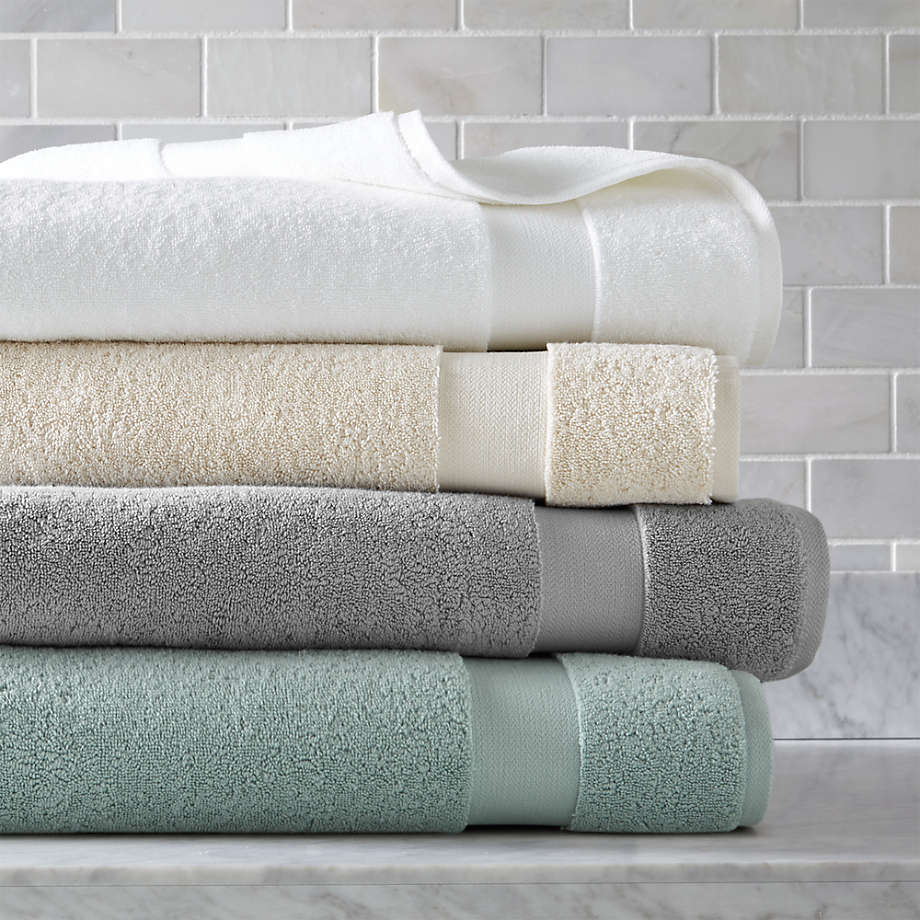 Organic Turkish Cotton Grey Bath Towels