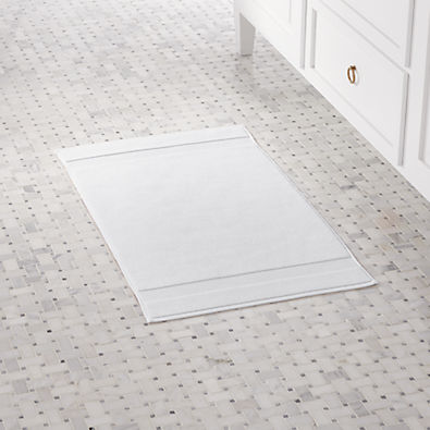 View Organic Turkish Cotton White Bath Mat 20"x34" details