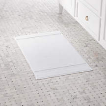 Organic Turkish Cotton White Bath Mat 20"x34" + Reviews | Crate & Barrel