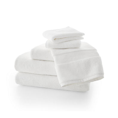 View Organic Turkish Cotton White Towels, Set of 6 details