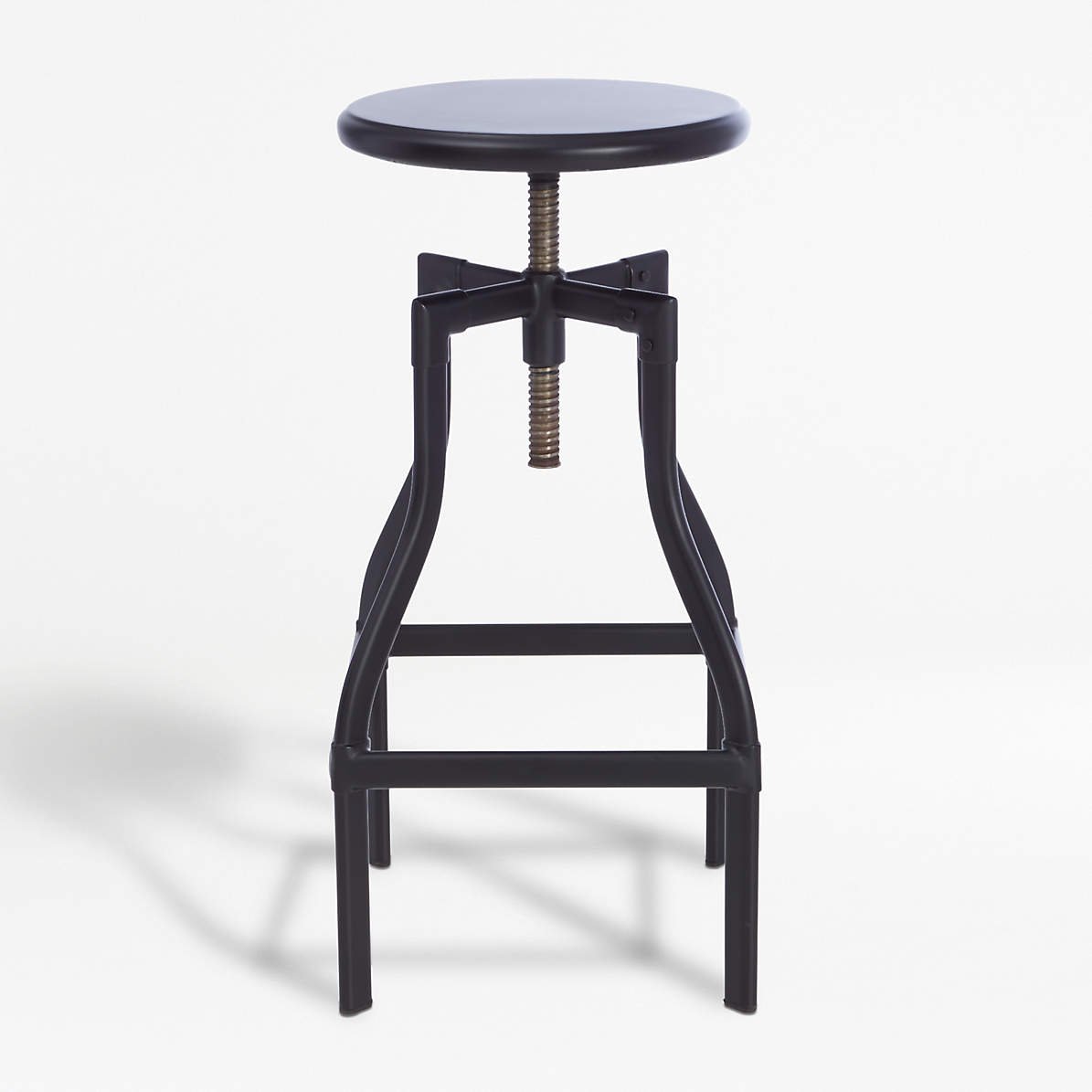 Turner Black Adjustable Backless Bar Stool Reviews Crate And Barrel Canada