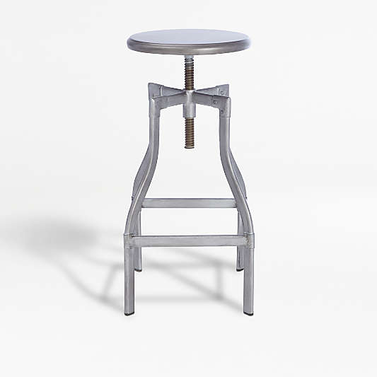 Turner Gunmetal Adjustable Backless Bar Stool