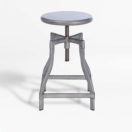 Turner Gunmetal Adjustable Backless Counter Stool