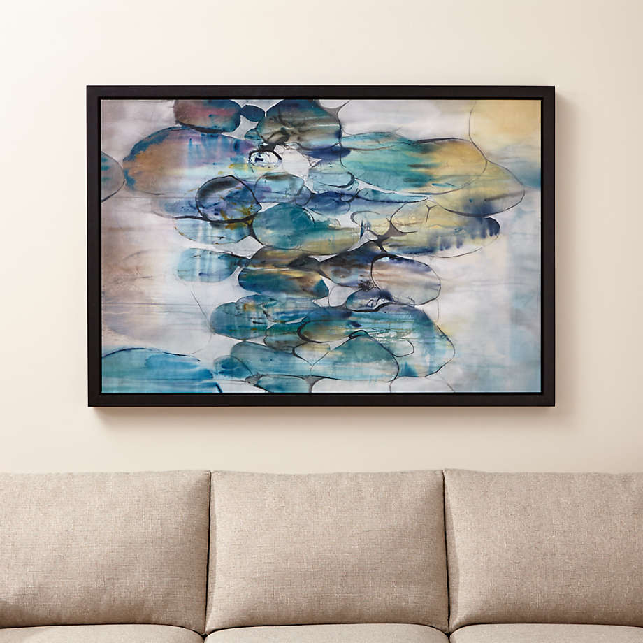 "Turquoise Assemblage" Framed Wall Art Print 64.5"x44.5" by Kari Taylor