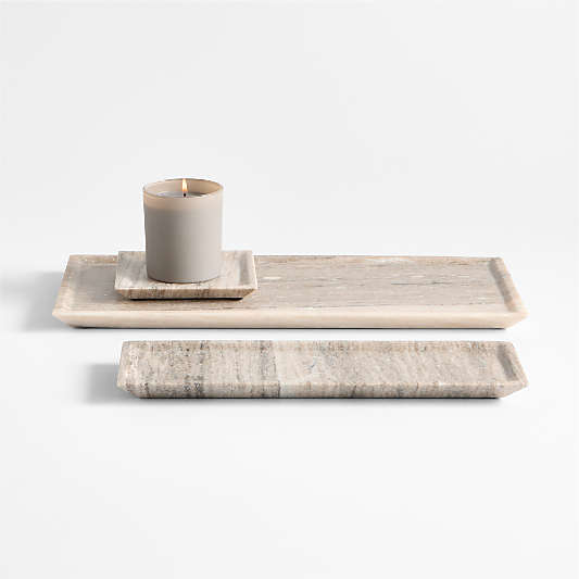 Tuscan Medium Beige Marble Rectangle Tray