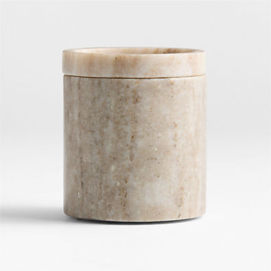 View Tuscan Beige Marble Bathroom Canister details