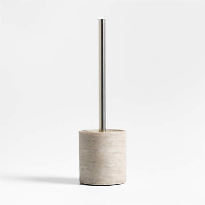 Tuscan Beige Marble Toilet Brush
