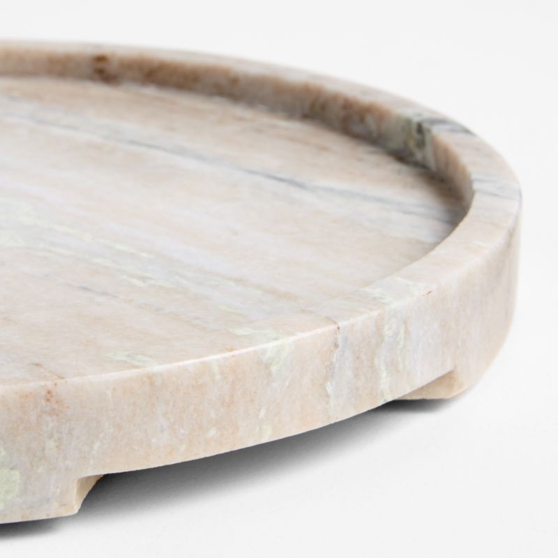 Tuscan Kitchen Marble 11" Cheeseboard with Glass Cloche - image 1 of 3