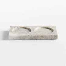 Tuscan Kitchen Marble 2-Slot Sink Caddy | Crate & Barrel
