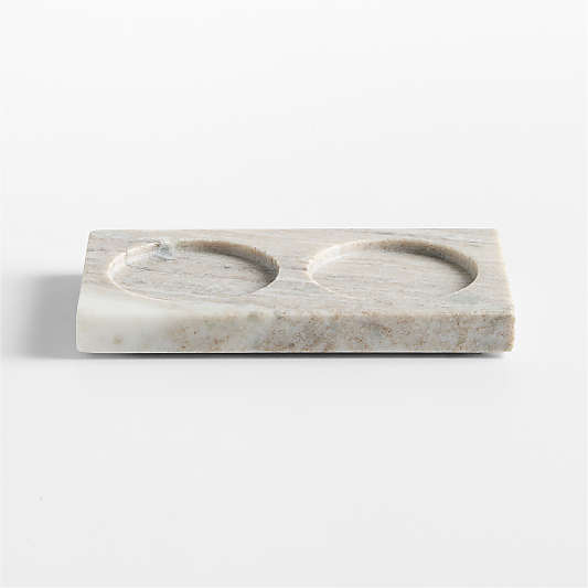 Tuscan Kitchen Marble 2-Slot Sink Caddy