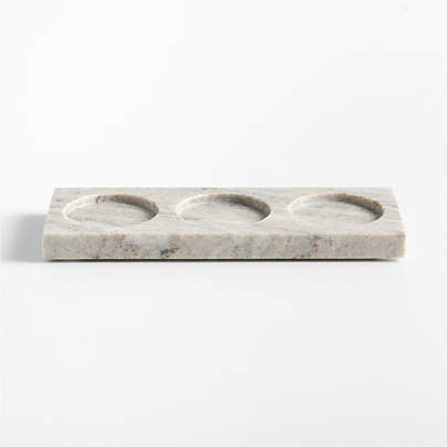 Tuscan Kitchen Marble 3-Slot Sink Caddy