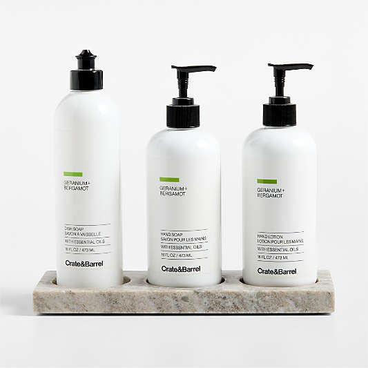 Tuscan Kitchen Marble 3-Slot Sink Caddy